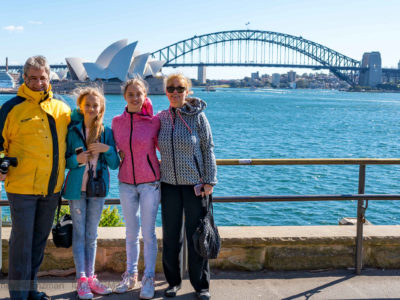 Sydney Harbour Bridge and Opera House with Family