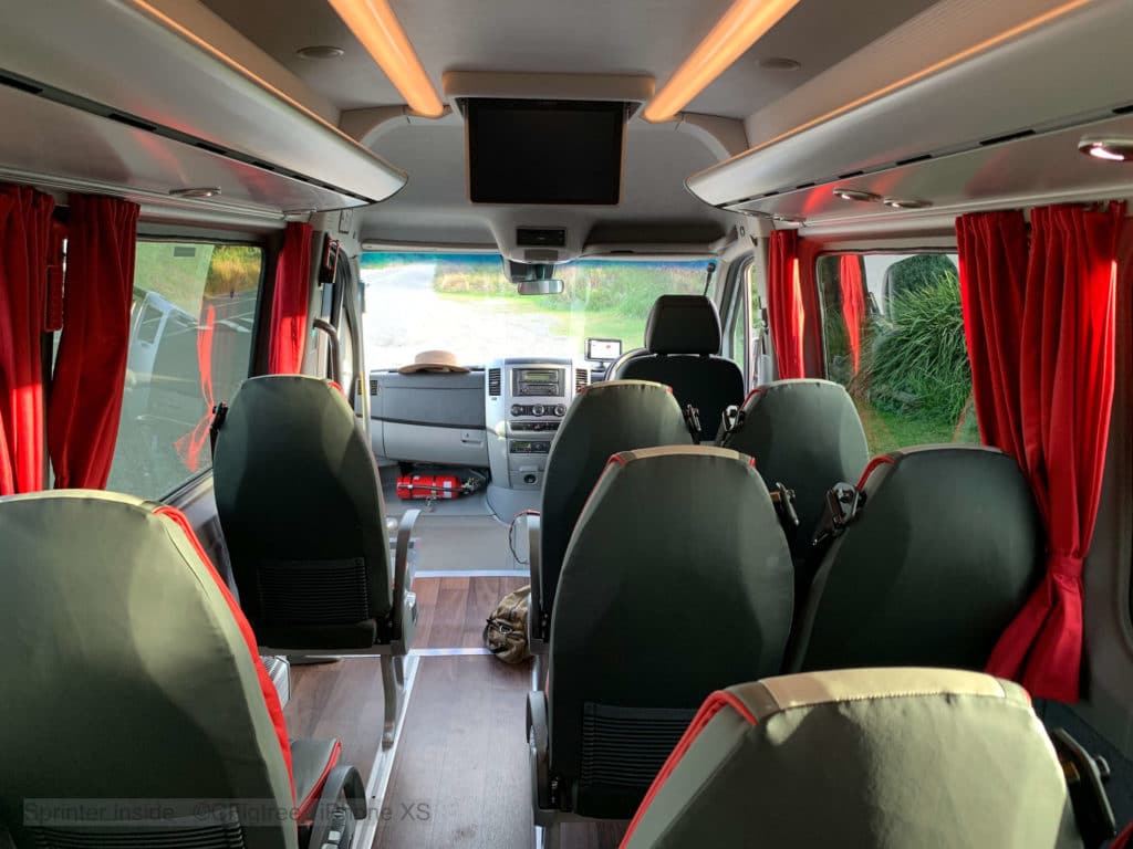 Our mini bus / coach interior